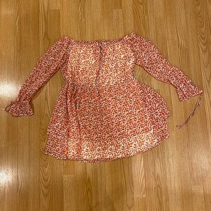 Polly & Esther Off Shoulder Floral Mini Dress